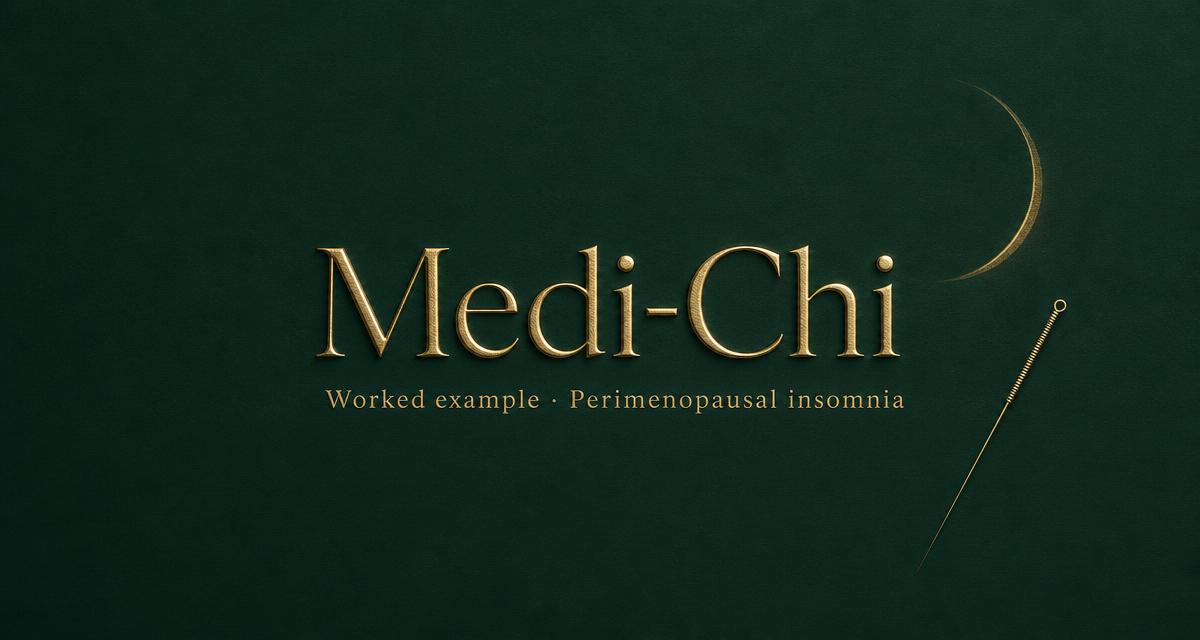 Medi-Chi embossed hero for worked example: Perimenopausal insomnia with night sweats