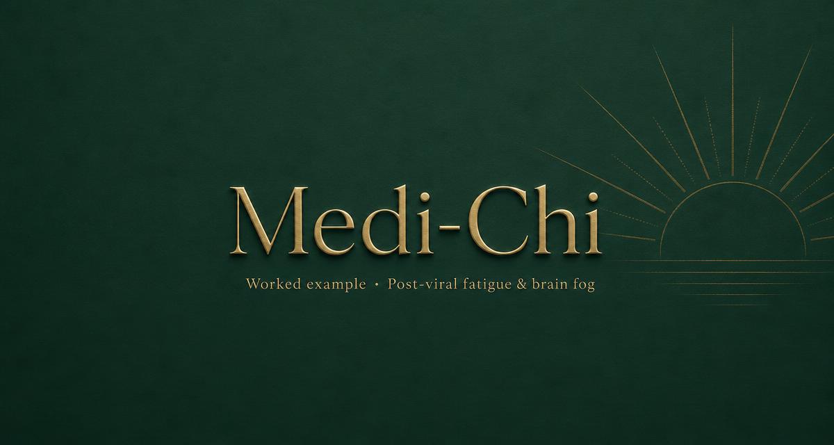 Medi-Chi embossed hero for worked example: Post-viral fatigue with brain fog