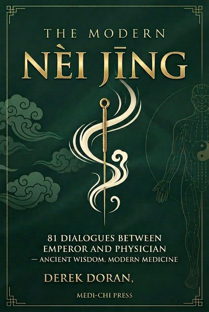 The Modern Nèi Jīng book cover — jade and gold design