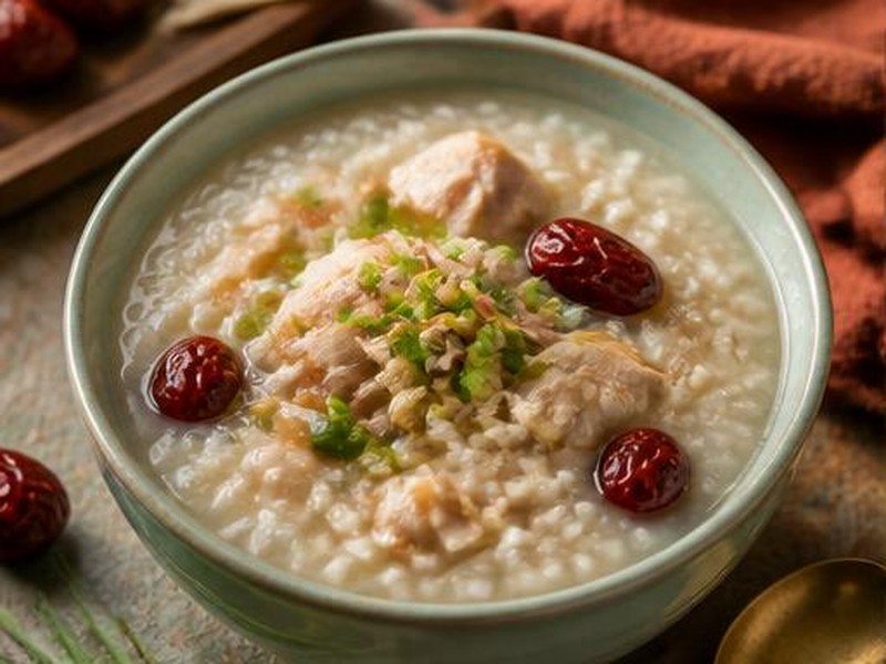 Astragalus & Chicken Congee — 黃芪雞肉粥