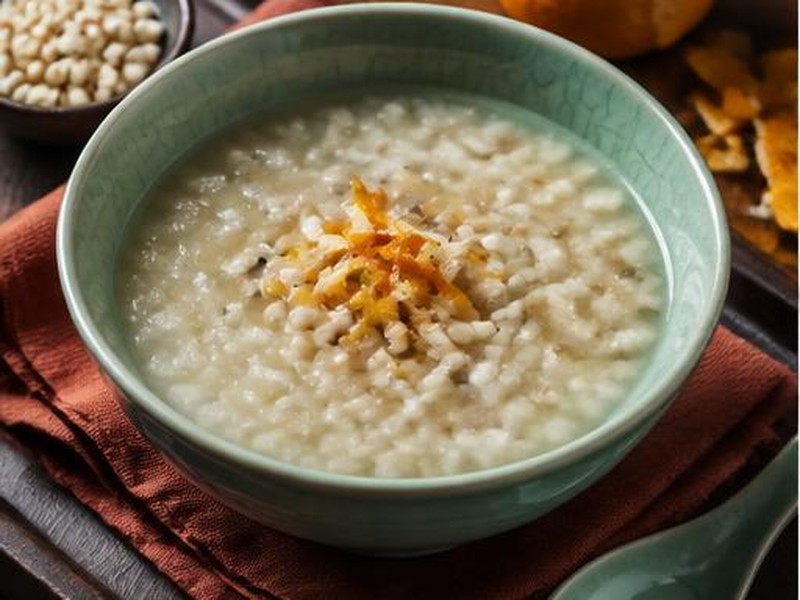 Tangerine Peel & Job's Tears Congee — 陳皮薏米粥