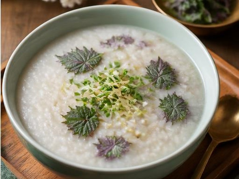 Perilla, Ginger & Rice Congee — 紫蘇生薑粥