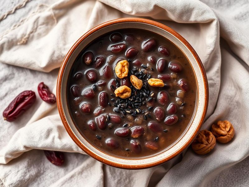 Black Bean, Walnut & Black Sesame Congee — 黑豆核桃粥